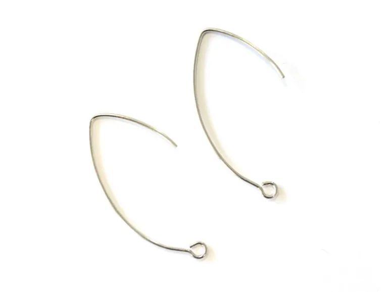 1 paire de boucles d'oreilles dormeuses simples - argenté