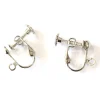 1 paire de boucles d'oreilles clip à vis - argenté foncé
