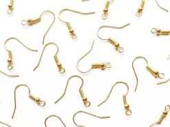 10 paires de boucles d'oreilles dorées