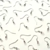 10 paires de boucles d'oreilles - couleur argent clair