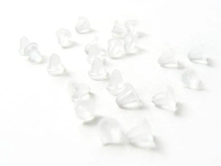 10 Paires de fermoirs pour bijoux d'oreilles - silicone