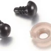 5 paires d'yeux de sécurité à clipser pour peluches ou amigurumi - 8 mm