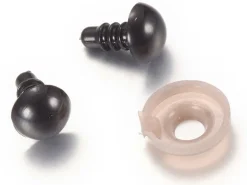 5 paires d'yeux de sécurité à clipser pour peluches ou amigurumi - 8 mm