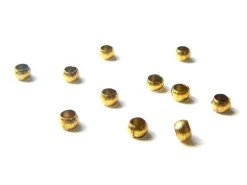 10 perles à écraser dorées