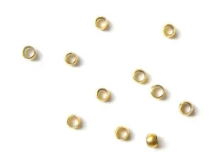 10 perles à écraser dorées