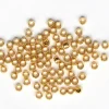 100 perles à écraser en acier inoxydable doré - 2 mm