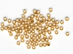 100 perles à écraser en acier inoxydable doré - 2 mm