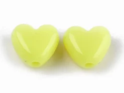 50 perles coeurs - multicolore