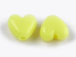 50 perles coeurs - multicolore