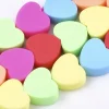 20 perles coeurs en pâte polymère - multicolore - 9 mm