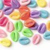 50 perles coquillages cauri en plastique - multicolore