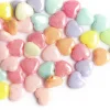 50 perles cœurs nacrés - 12 mm