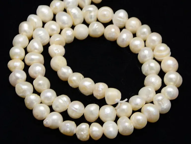 20 perles de culture - forme graine - 5 mm environ