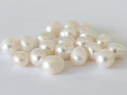 20 perles de culture - forme graine - 6/7 mm