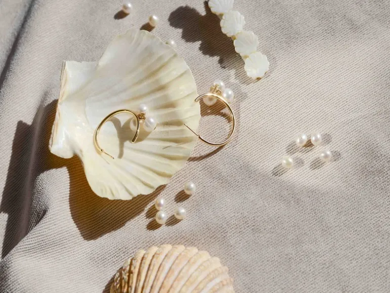 20 perles de culture - forme grain de riz - 7/8 mm