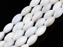 20 perles de culture - forme grain de riz - 7,5 x 4 mm