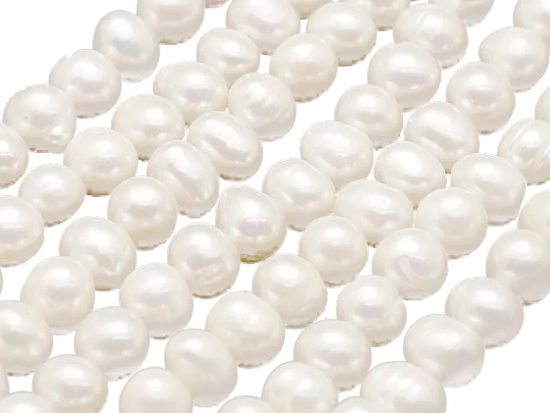 20 perles de culture - forme graine - 7 mm environ