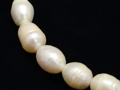 20 perles de culture forme grain de riz - 9 mm environ