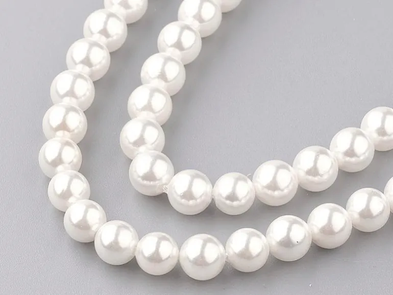 20 perles de nacre - 5 mm