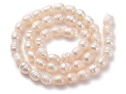 20 perles d'eau - forme graine - 6 mm environ