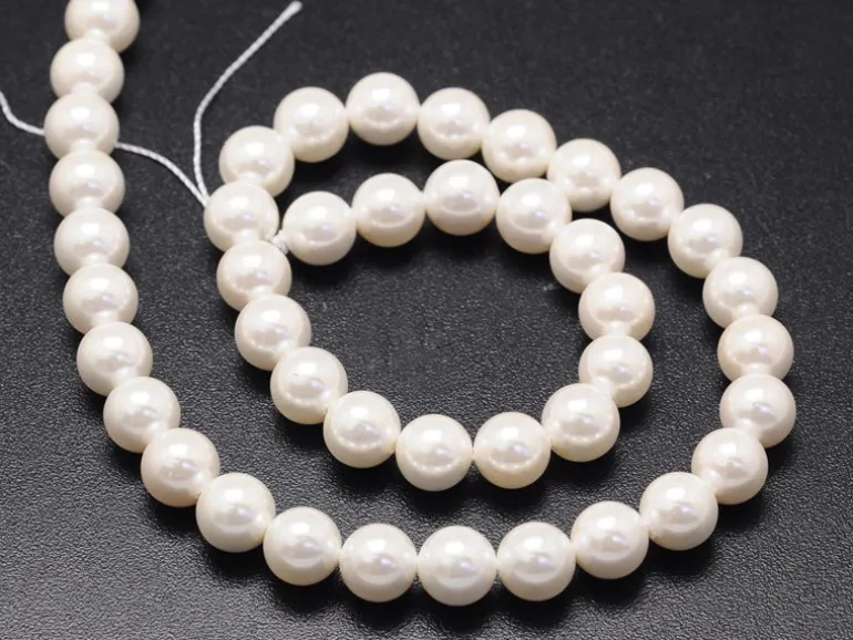 20 perles effet culture rondes - 8 mm