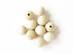 10 perles en bois - Ronde 18 mm