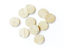 10 perles en bois - Ronde 34 mm