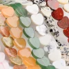 10 perles en forme de cœur - mix matières nature et synthétique - 6 mm
