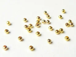 100 perles en métal dorées - 2,4 mm