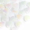 50 perles en plastique - cœurs nacrés - 8 mm