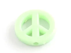 50 perles en plastique - peace and love - pastelles