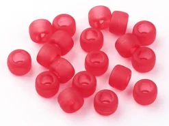 100 perles en plastique basiques pour enfants - pony beads - effet givré transclucide