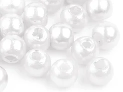 10 perles en plastique imitation perles de culture - 8 mm