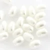 20 perles en plastique imitation perles de culture - forme grain de riz - 8 x 6 mm