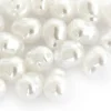 20 perles en plastique imitation perles de culture - rond plat texturé - 8 x 3 mm