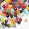100 perles en plastique rondes 6 mm - imitation perles naturelles