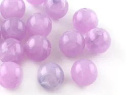 100 perles en plastique rondes 6 mm - imitation perles naturelles