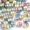 100 perles en plastique rondes imitation perles de culture - 6 mm - mix de perles dégradé