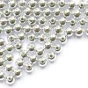 100 perles en plastique rondes - 6 mm - argenté