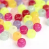 100 perles en plastiques basiques pour enfants - couleurs phosphorescentes et transclucides - 9x6 mm