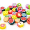 20 perles en pâte polymère - fruits tutti frutti