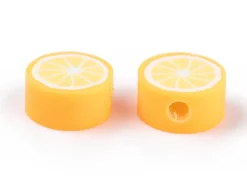 20 perles en pâte polymère - fruits variés