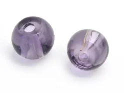 50 perles en verre rondes 4 mm - prune
