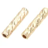20 perles fantaisie - doré à l'or fin 18k - 7 x 1,5 mm