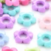 20 perles fleurs opaques - Multicolore