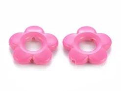 20 perles fleurs opaques - Multicolore
