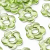 20 perles fleurs transparentes - Vert