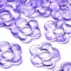 20 perles fleurs transparentes - Violet