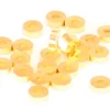 20 perles heishi - intercalaires en laiton doré - 6x2 mm