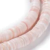 100 perles heishi nacrées rondelles - Rose naturel